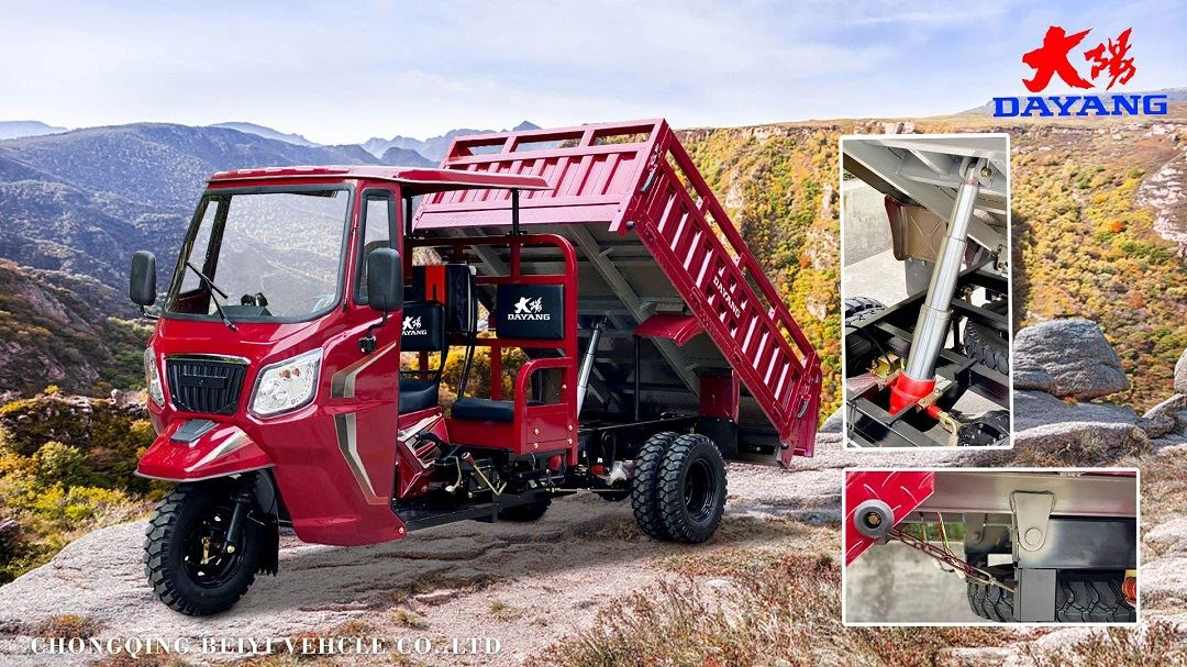 5 wheels Large Capacity dump tricycle for adult