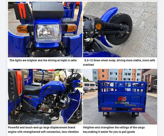 China hot inter item 150cc zongshen petrol cargo tricycles