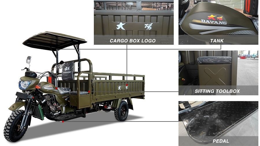 High cost performance stable frame cargo motor tricycle
