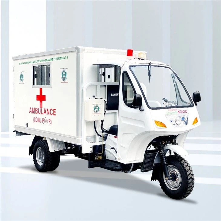 Triciclo de ambulancia de emergencia hospitalaria